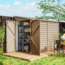 Garden Shed (Color: Brown)